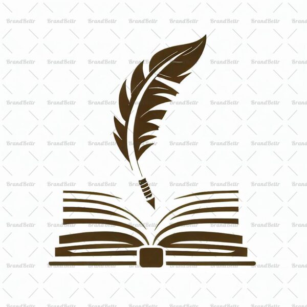 Offenes Buch und Feder